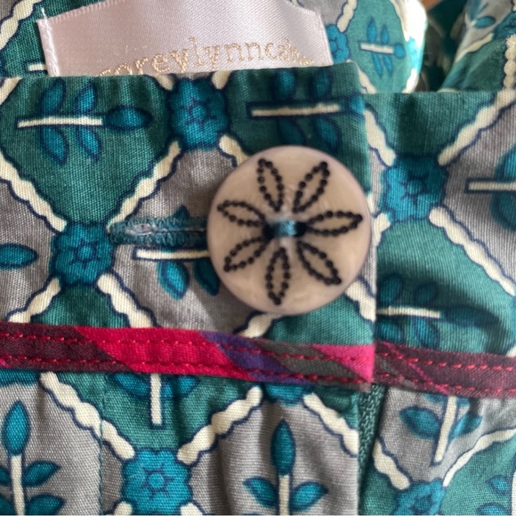 Anthropologie Shorts Pattern Print Corey Lynn Calter In The Square Green sz 8 - Picture 11 of 11